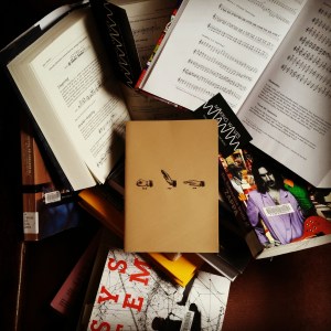 Marlene's desk looks incredibly inspiring with this groovy Cut Common manuscript design!